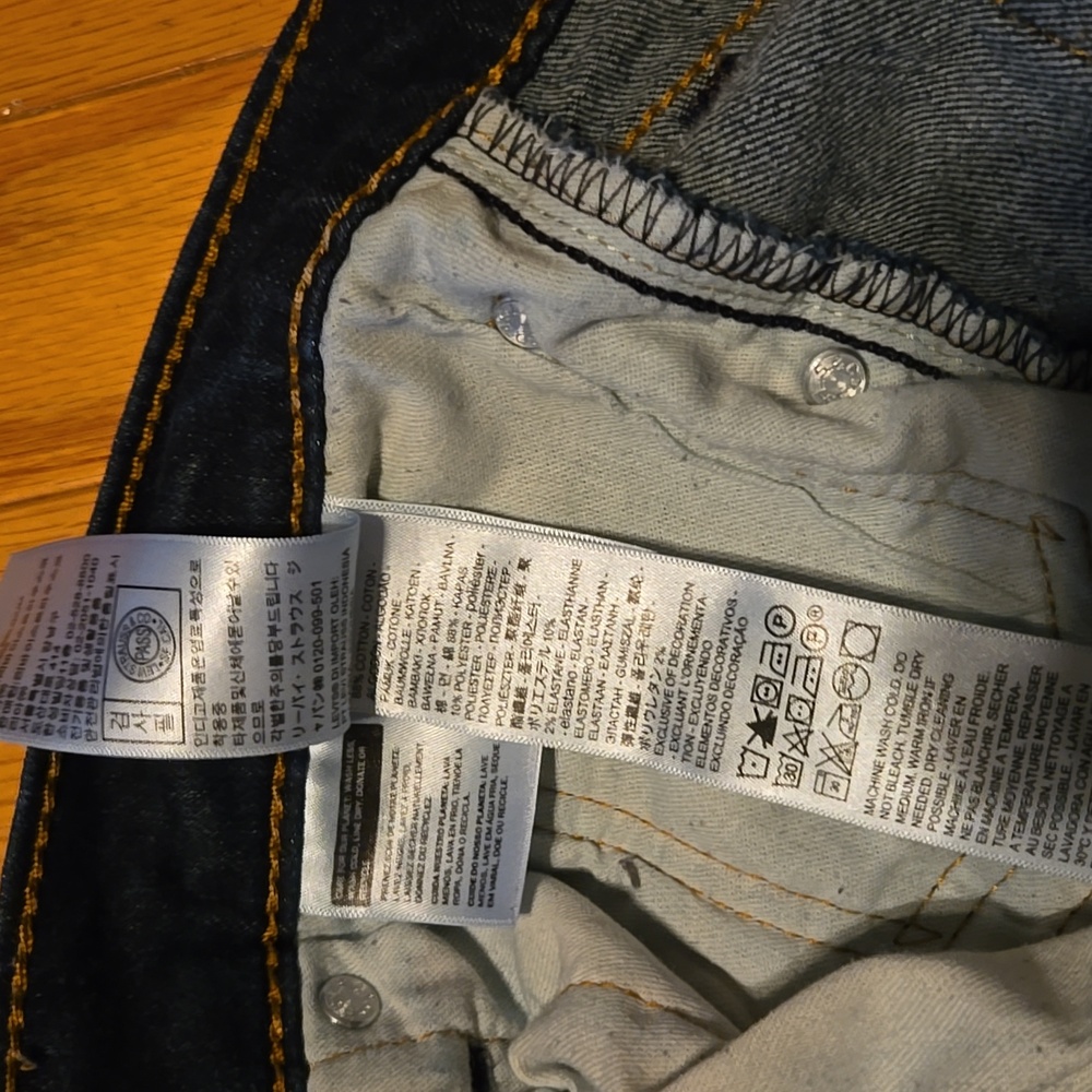 Levi's Men's Dark Blue Straight Jeans - Picture 2 of 3